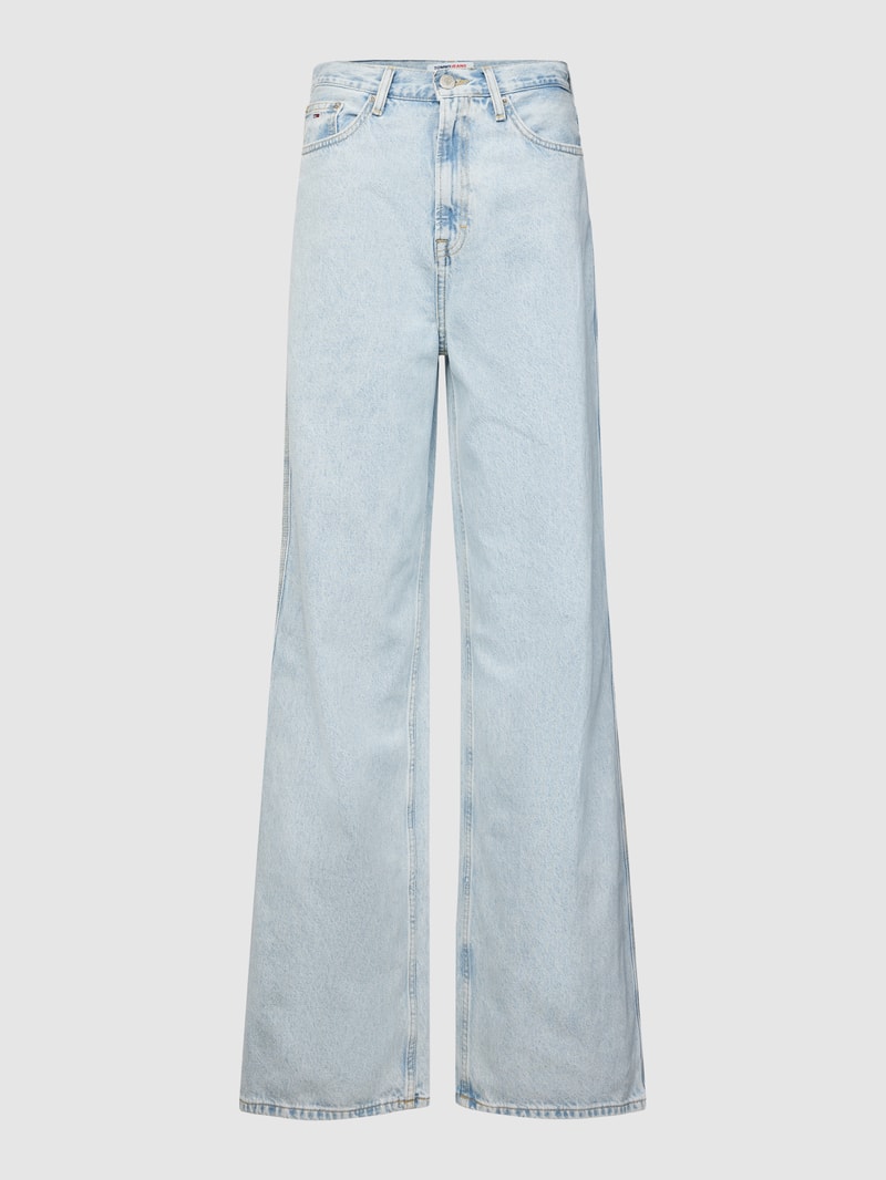 Wide Leg Jeans mit Logo-Stitching Modell 'CLAIRE' in jeans