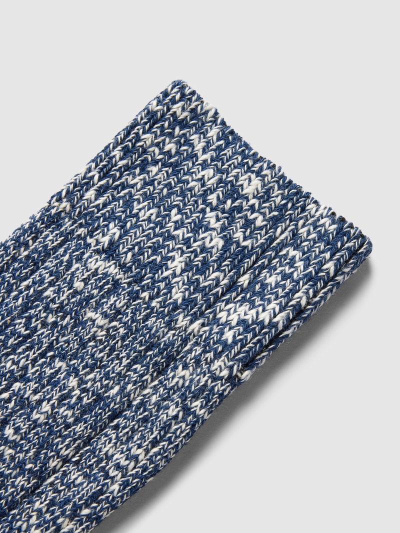 Socken mit Label-Detail in blau meliert