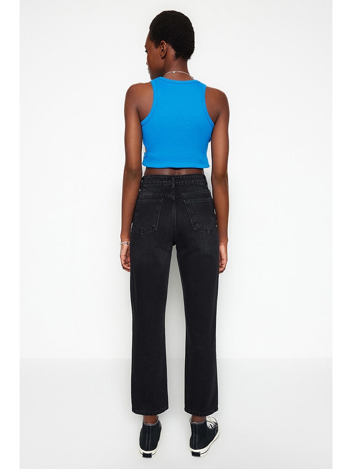 trendyol Jeans - Mom fit - in Schwarz günstig kaufen