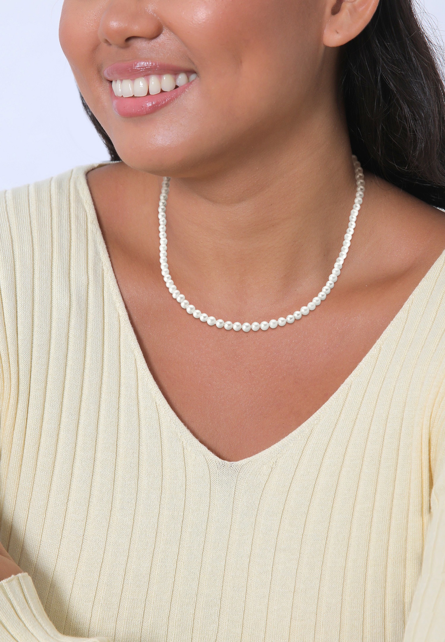 Abito da sposa semplice ed elegante Elli da donna con perle di conchiglia in argento sterling 925