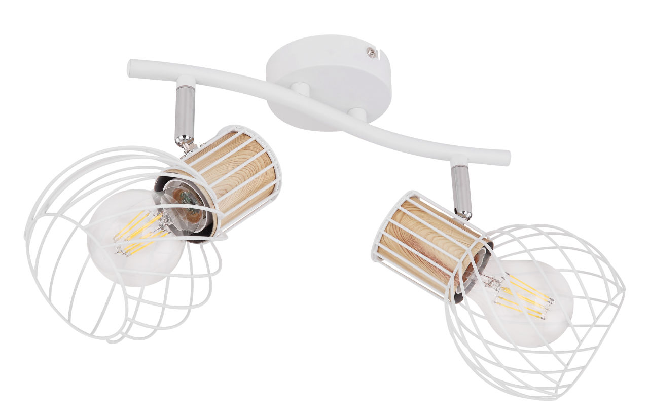Globo Lighting - LUISE - Strahler Metall weiß, 2x E27