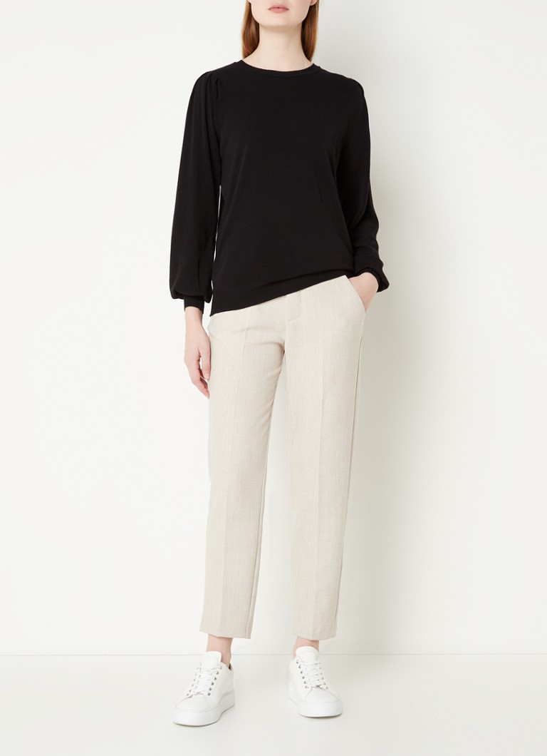 Maglione estivo a maglia fine con maniche a palloncino.