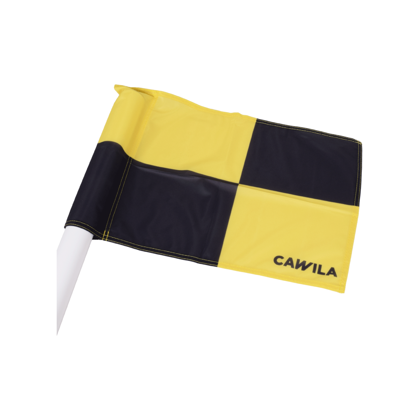 Cawila Eckfahne CHECKERED 45x45cm Schwarz Gelb