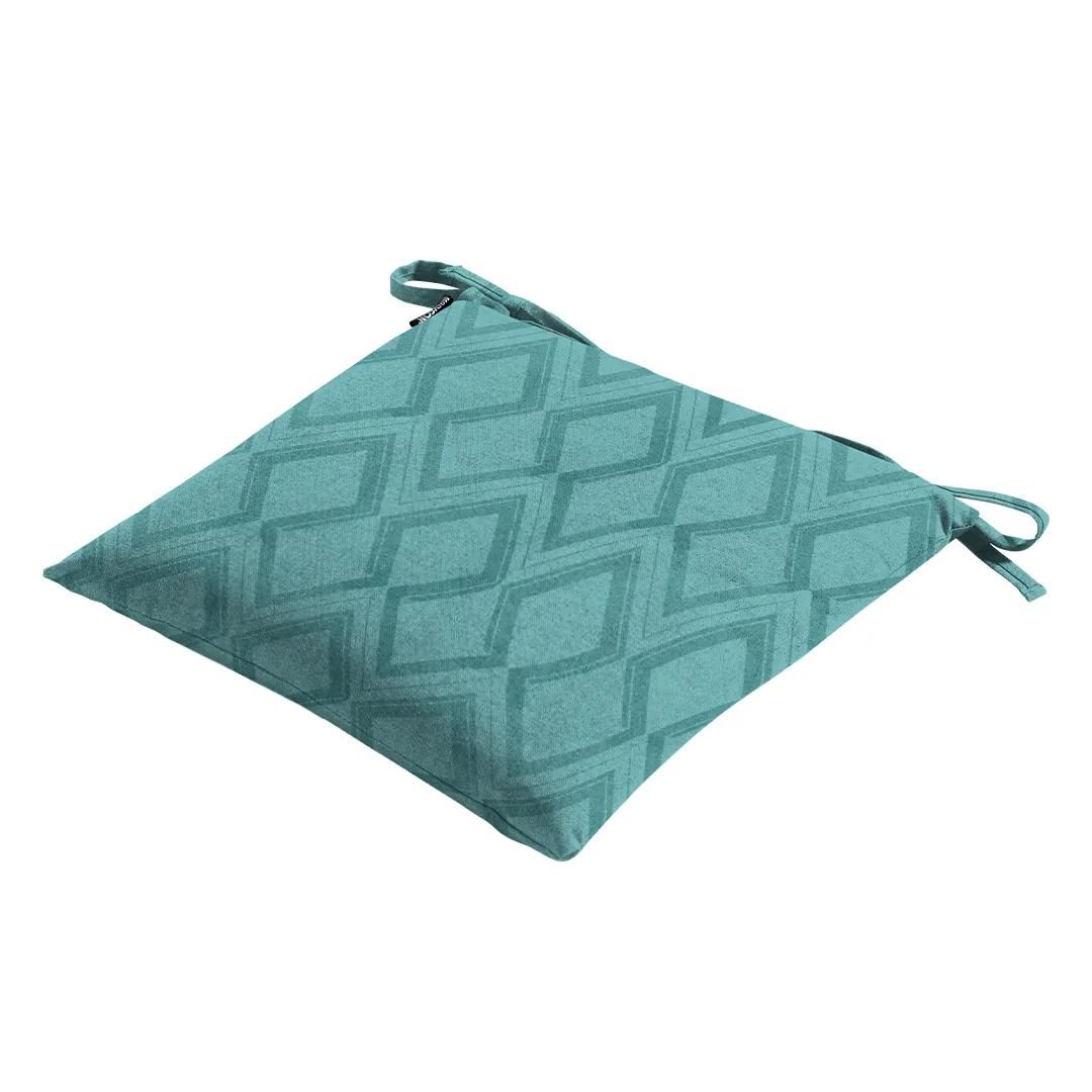 Madison - Sitzkissen - Grafisches Meerblau - 46x46 - Blau