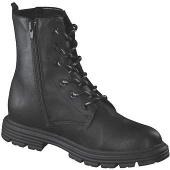 s.Oliver Schnür Boots in schwarz