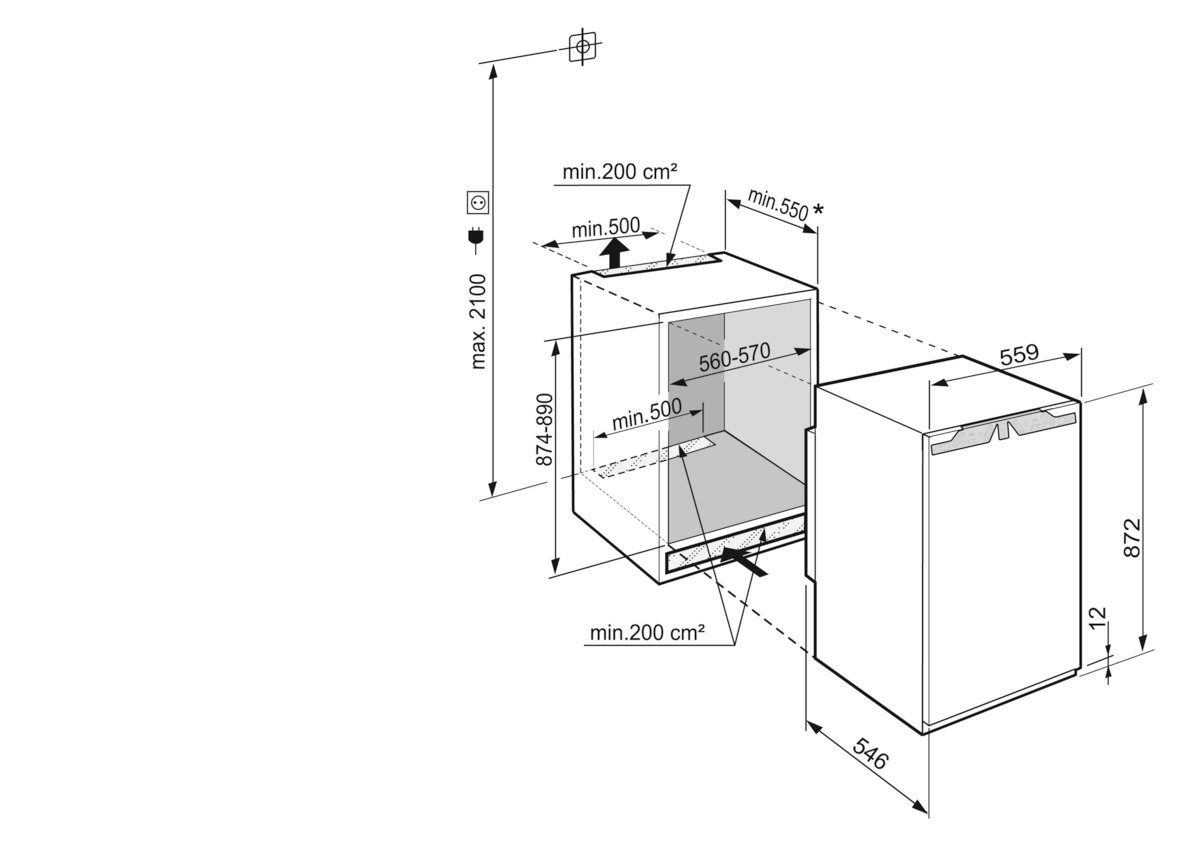 Liebherr Einbaugefrierschrank IFNd 3954_999208551, 87,2 cm hoch, 55,9 cm breit