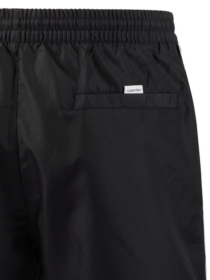 Badehose mit Logo-Streifen in schwarz