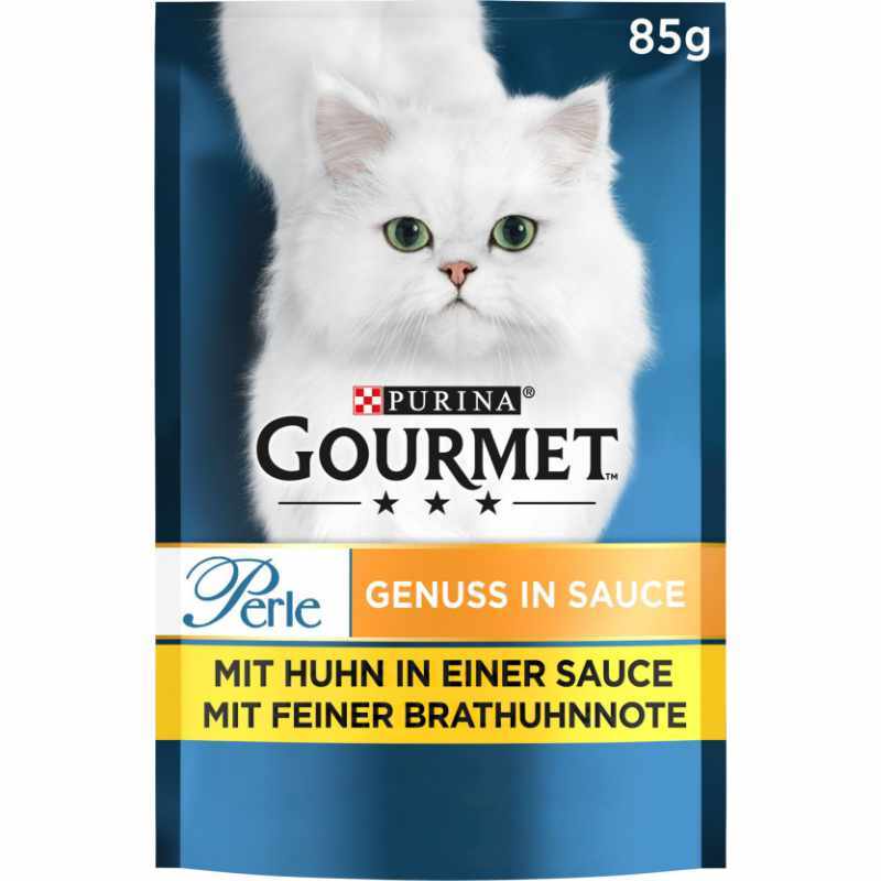 GOURMET Nassfutter GOURMET Perle Genuss in Sauce 26x85g Huhn, in Brathuhnsauce