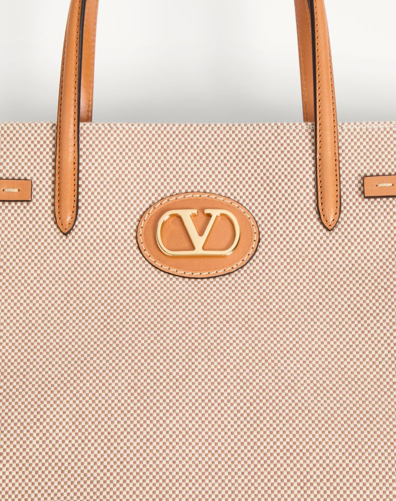 Valentino Garavani Antibes middelgrote canvas boodschappentas