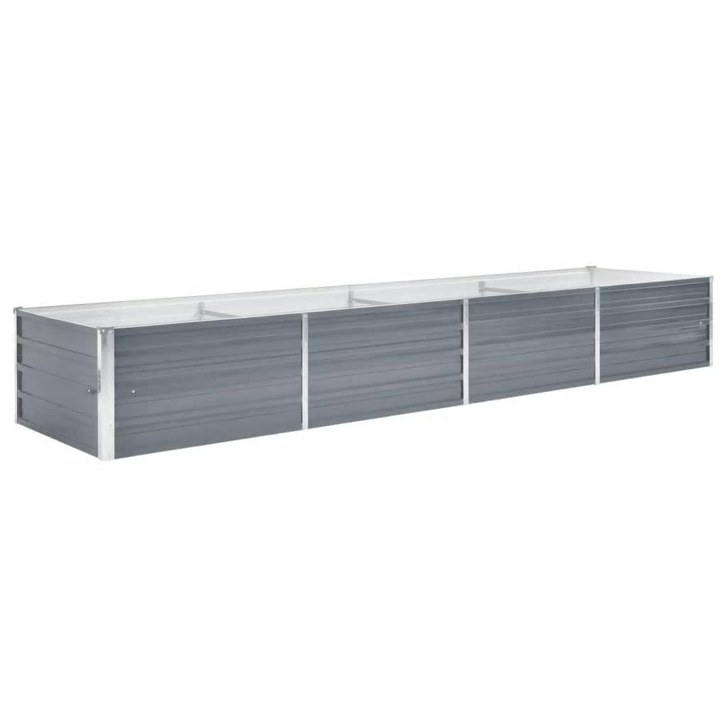 furnicato Hochbeet Garten-Verzinkter Stahl 320x80x45 cm Grau