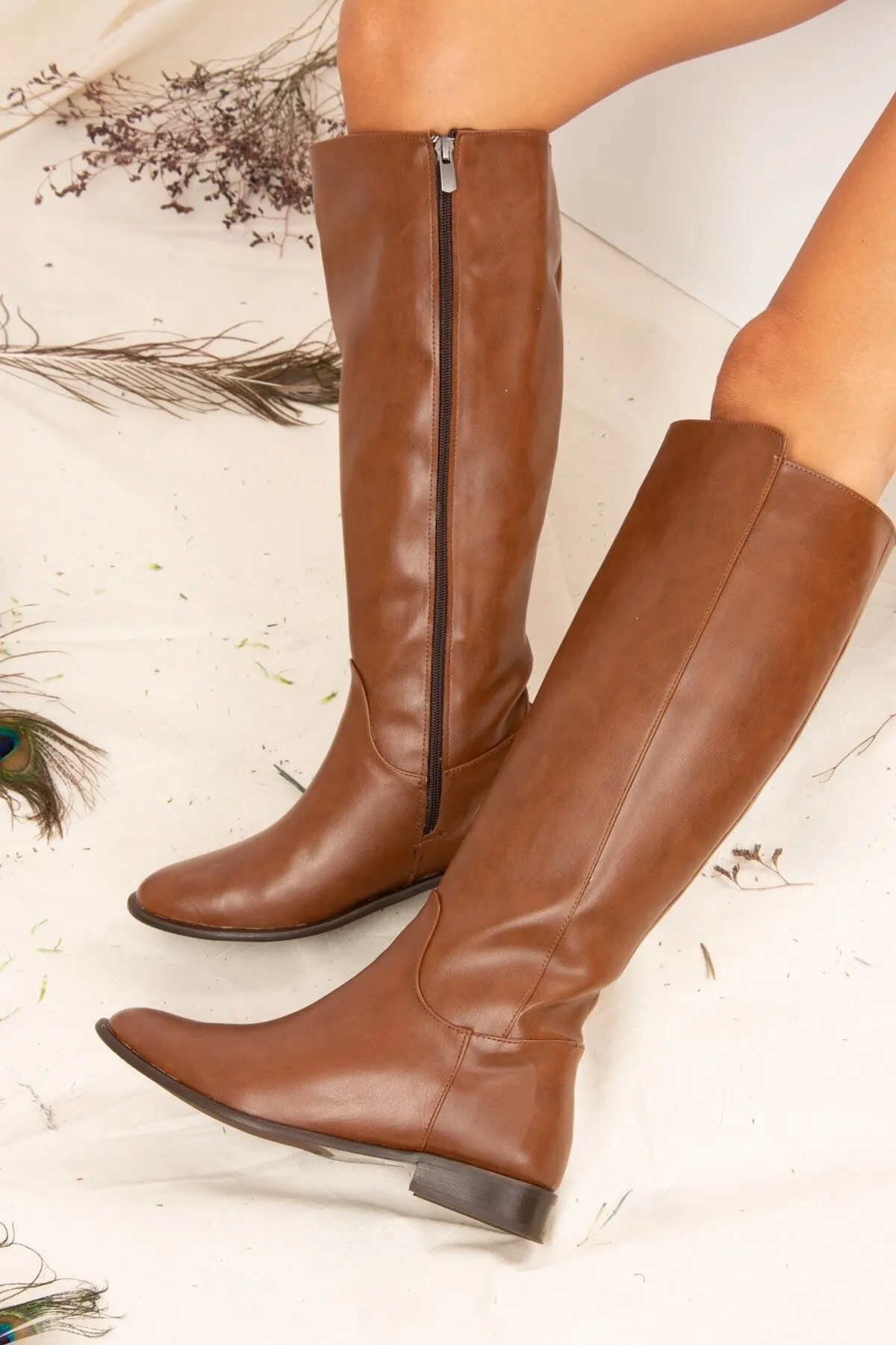 Fox Shoes  Hellbraune Damenstiefel J654065609