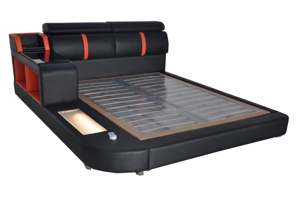 JVmoebel Bett Design Luxus Bett Polster Ehe Hotel Moderne Betten Leder 180/200