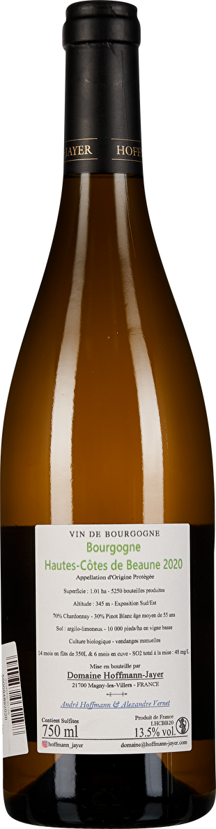 Domaine Hoffmann-Jayer Hautes-Côtes de Beaune Blanc 2020