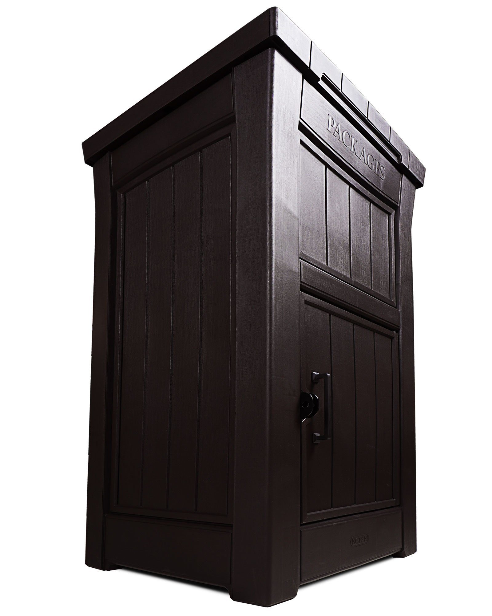 Keter Paketbox Parcel Drop Box Postbox für Pakete braun abschließbar, mit Diebstahlsicherung, für Päckchen, Pakete und Briefe