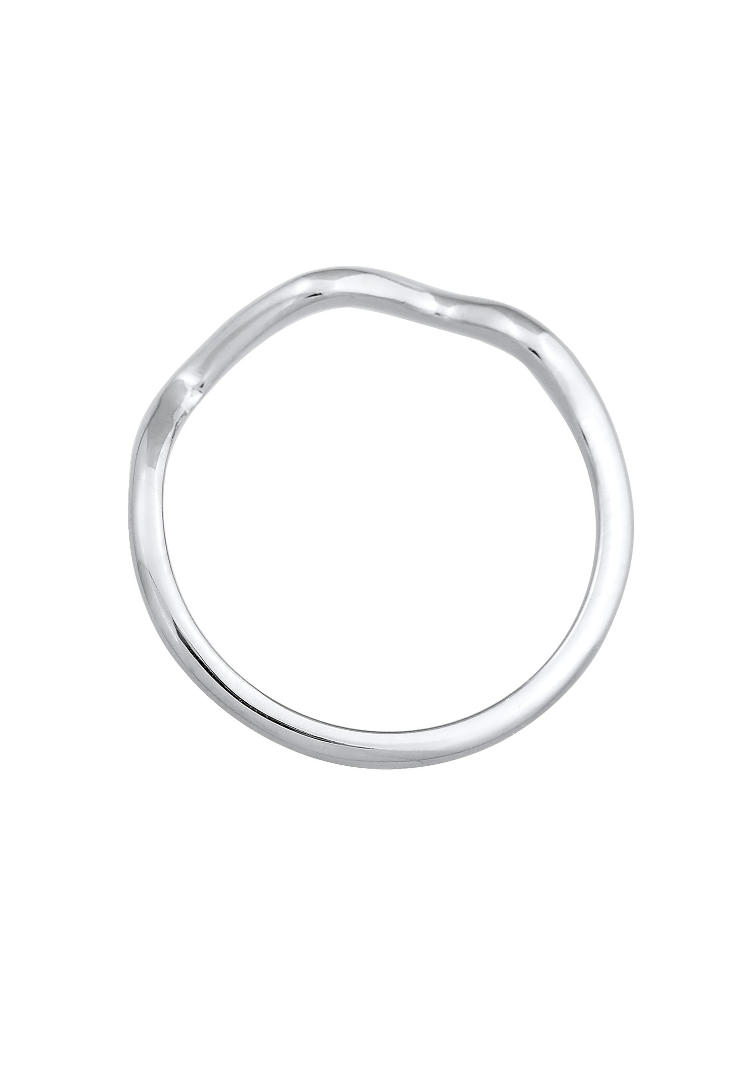 Diseño minimalista geométrico con ondas de Elli para mujer en plata de ley 925.
