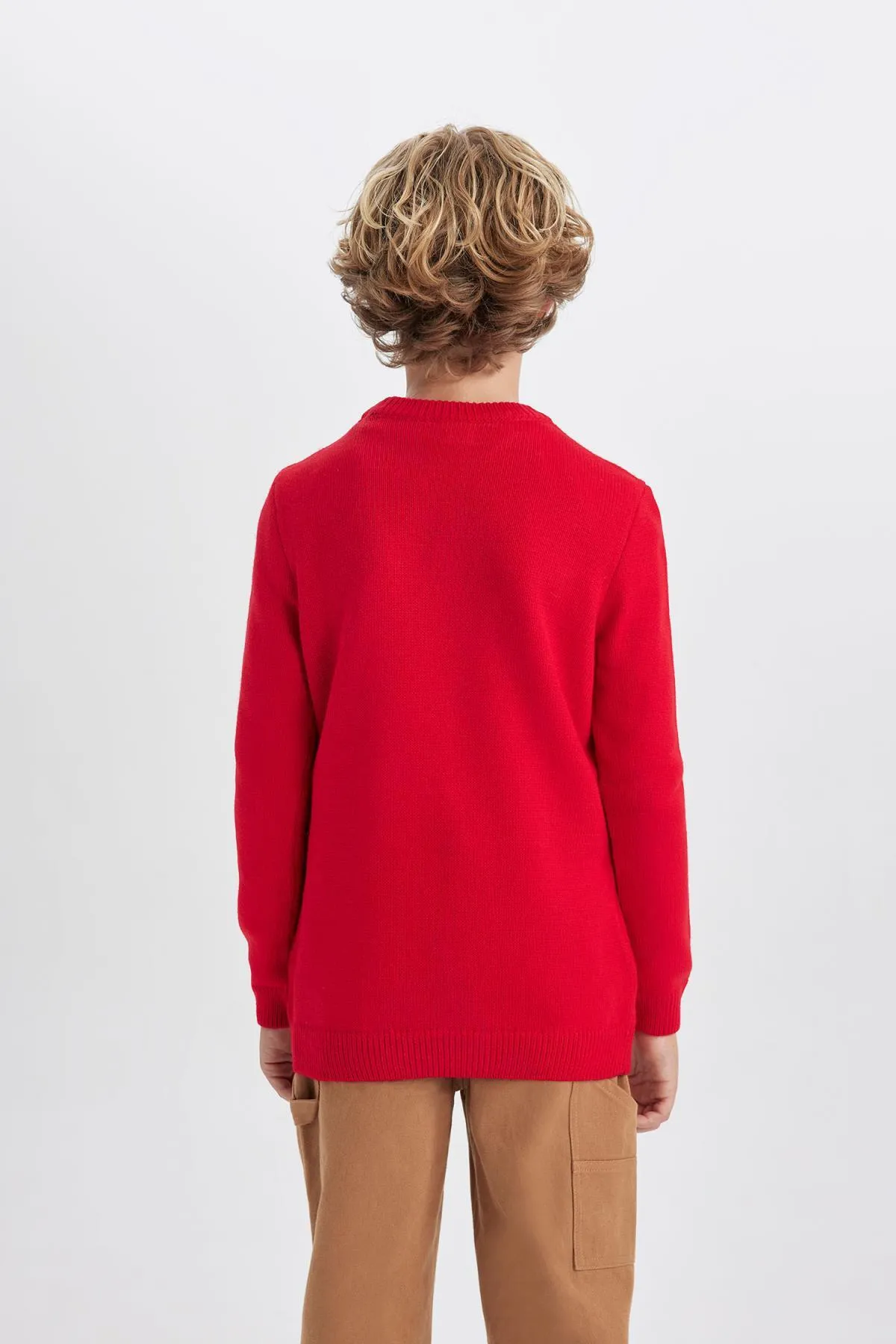 DeFacto  Jungenpullover mit Rundhalsausschnitt und Neujahrsmotiv