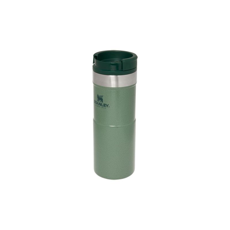Thermo-Fahrradflasche, Stanley Classic Neverlake Travel Mug 12oz \/ 350ml Hammertone Green