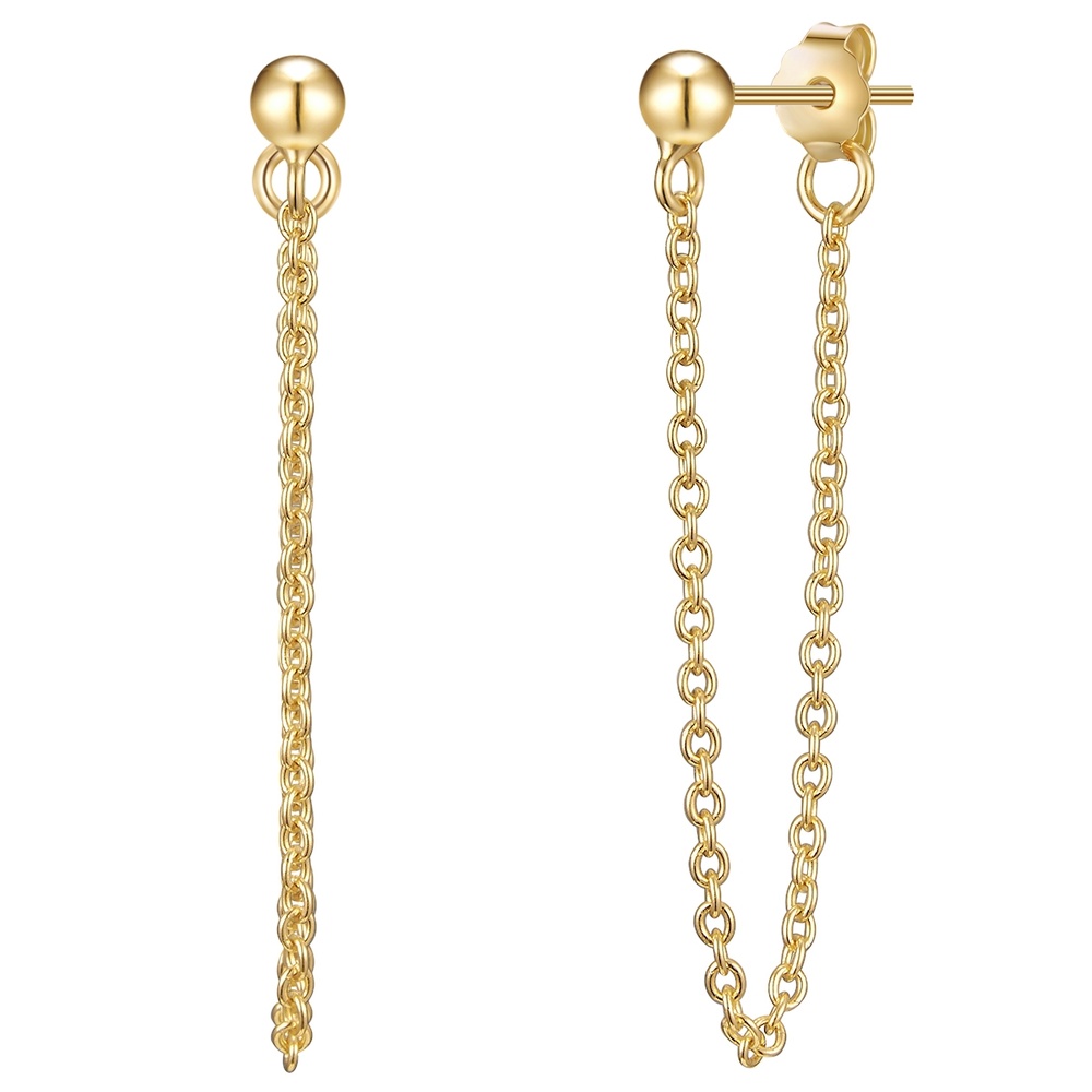 Glanzstücke München Puces d'oreilles en argent Argent sterling en Or jaune Boucles d'oreilles