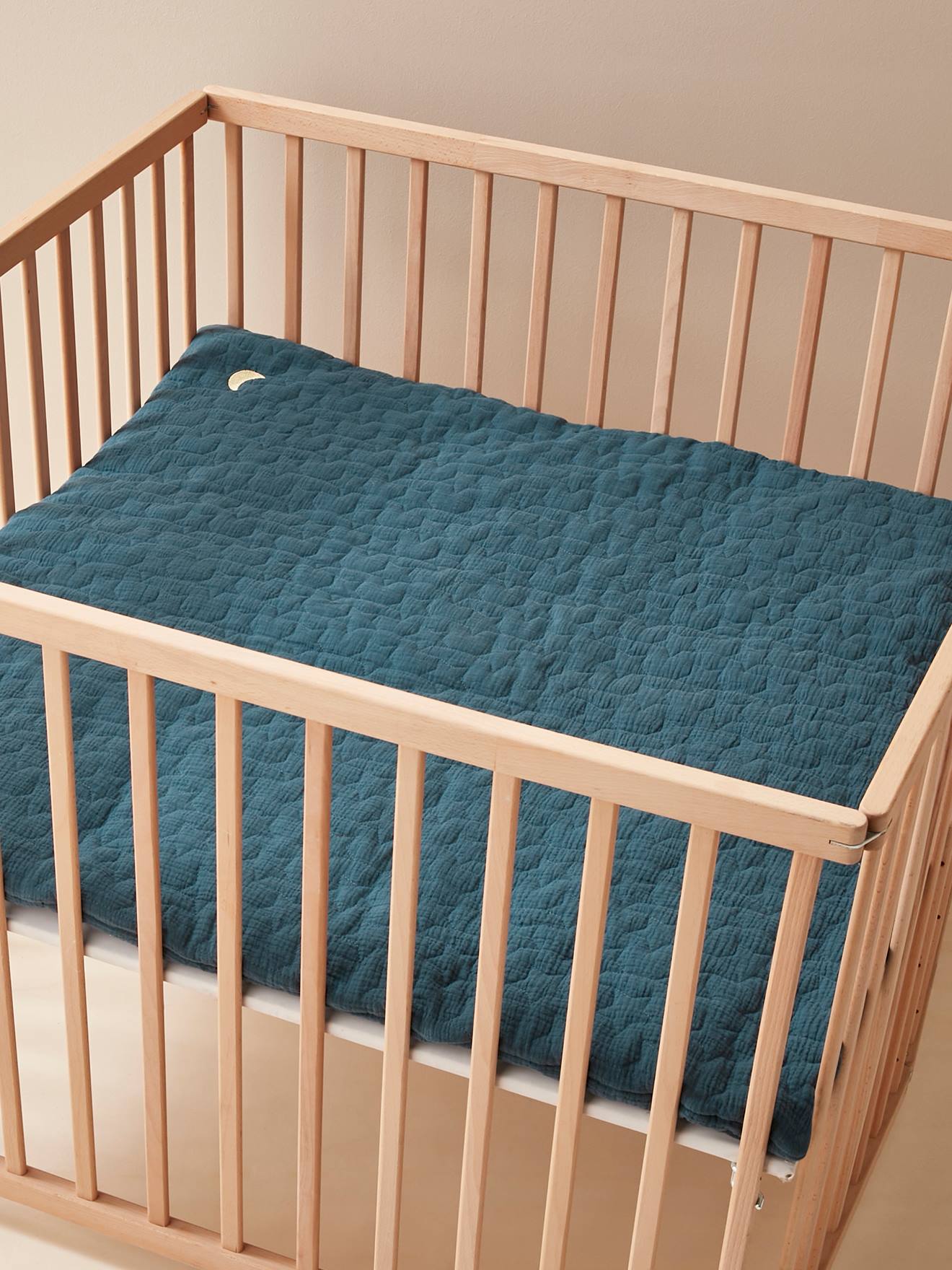 Vertbaudet Baby Spieldecke/ Laufstalleinlage FANCY Bio-Baumwolle - nachtblau