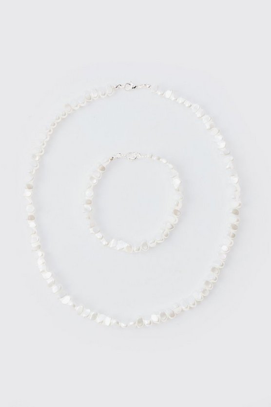 Perlen-Halskette und Armband