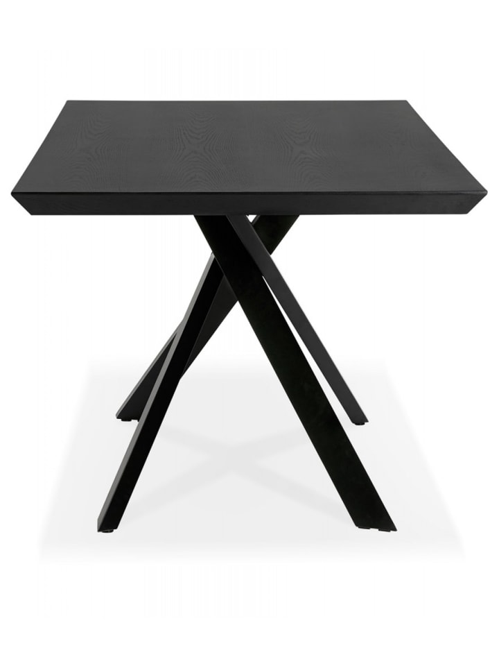 KADIMA DESIGN Esstisch Schwarz Holz Metall 200x100 cm | Industrie Stil in Schwarz günstig kaufen onesize