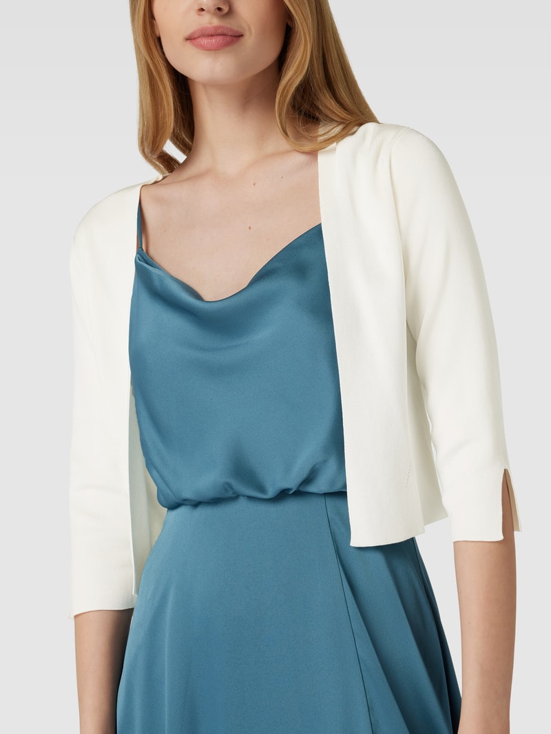 Cropped Jacke aus Viskose-Mix in offwhite