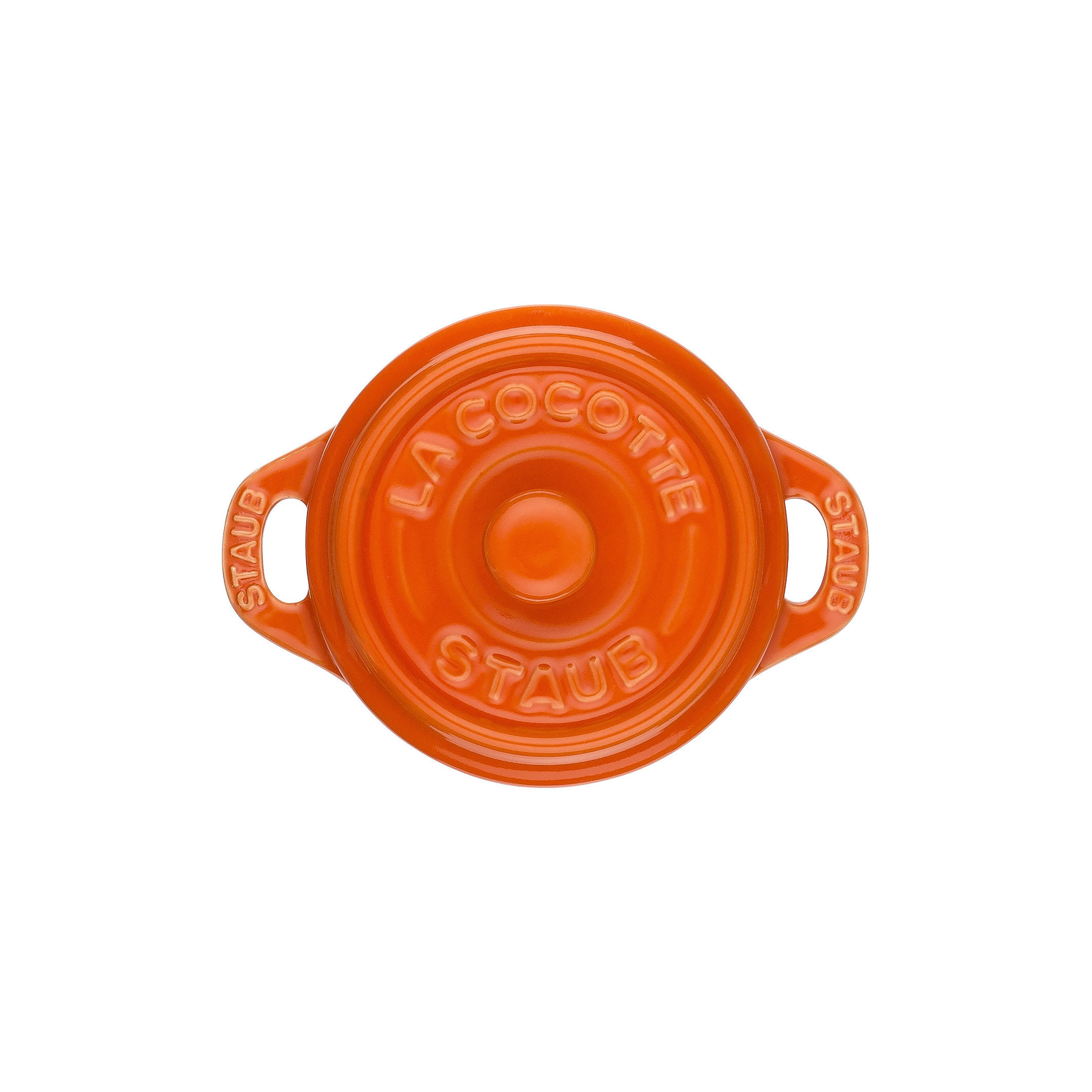 Mini Cocotte 10 cm, rund, Orange, Keramik