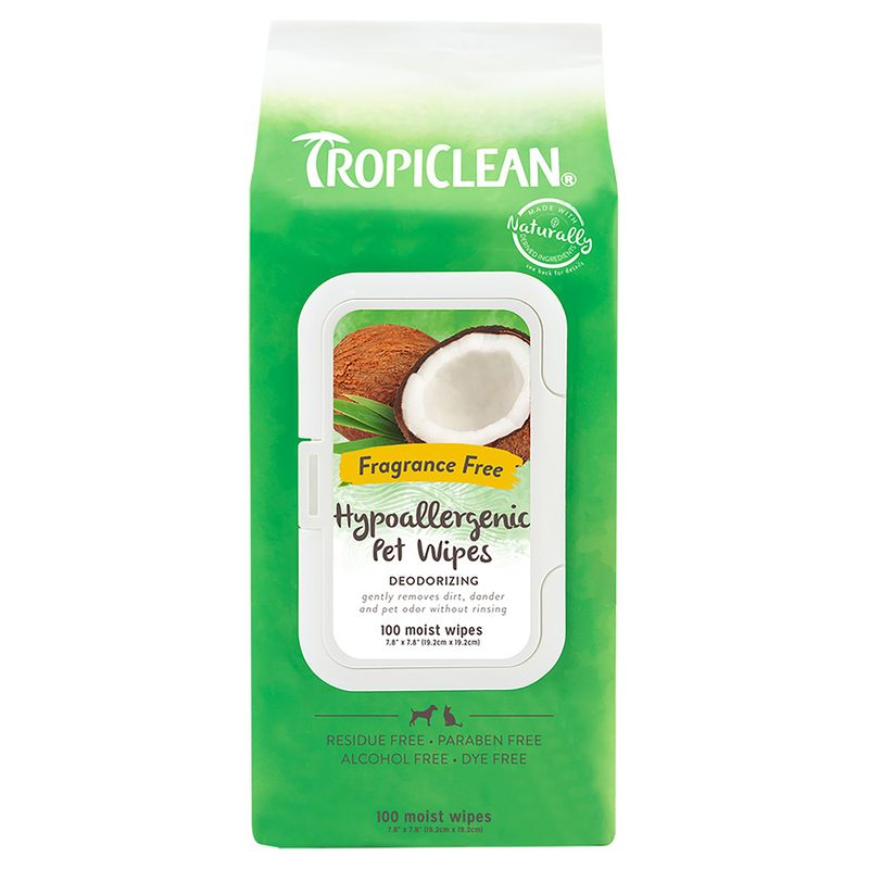 TropiClean Hypoallergenic Pflegetücher zu TOP-Preisen | bitiba %