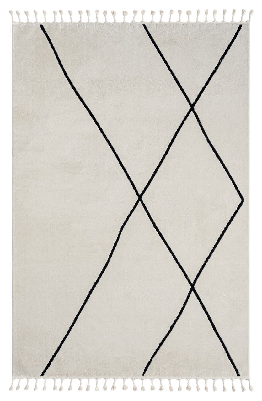 MyFlair Teppich Moroccan Hideaway, 290 cm x 200 cm, Farbe weiß, rechteckig, Florhöhe 19mm