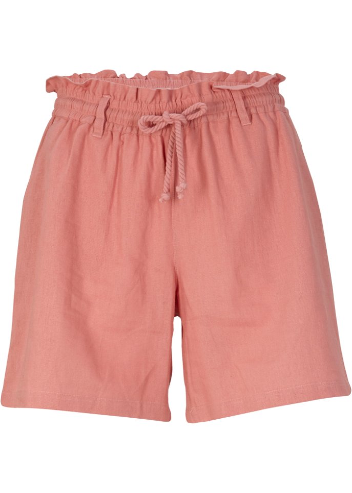 Leinen-Paperbag-Shorts