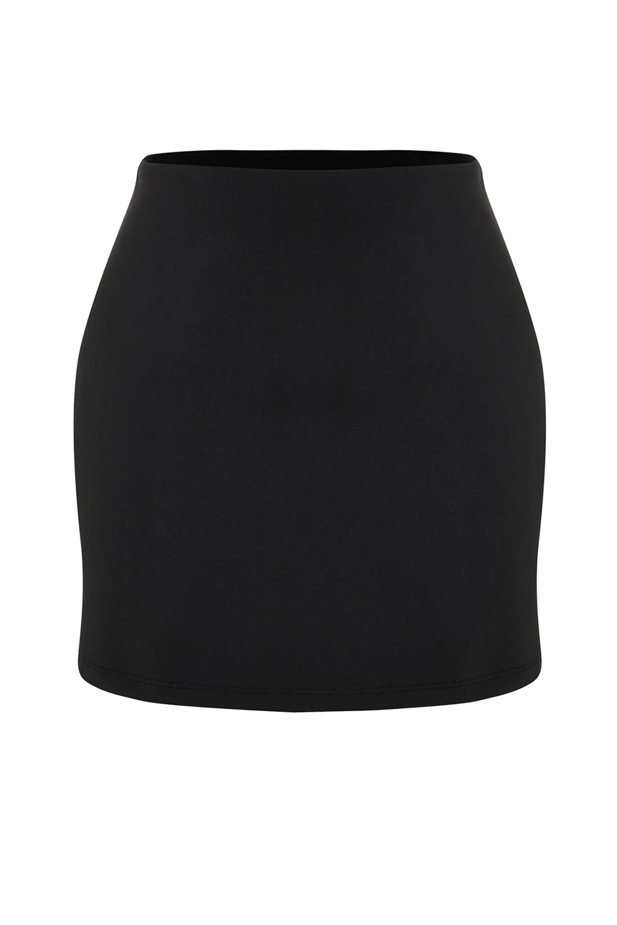 Trendyol Collection  Schwarzer, reflektierender, bedruckter 2-lagiger Innenshorts-Taschen-Tennis-Strick-Sport-Shorts-Rock THMSS23SR00013
