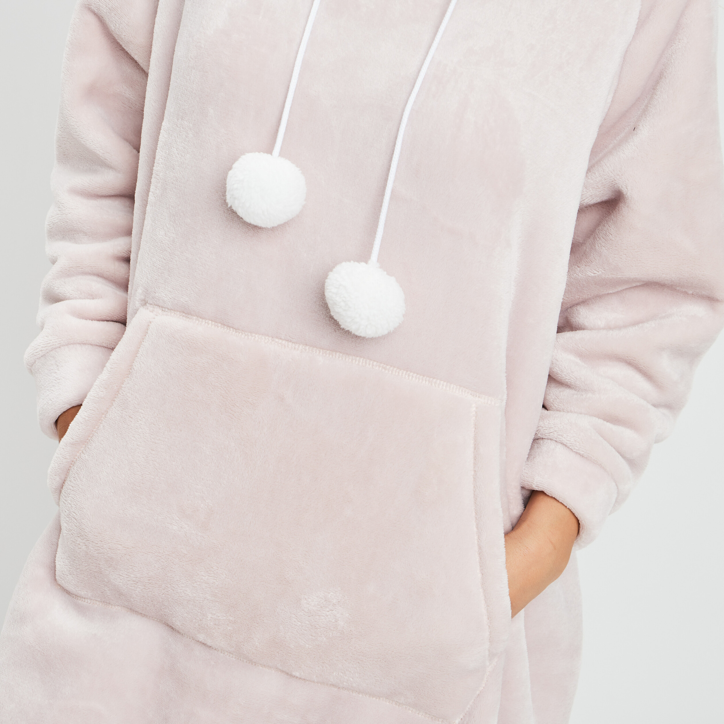 Pyjama plaid à capuche vieux rose femme | La Halle