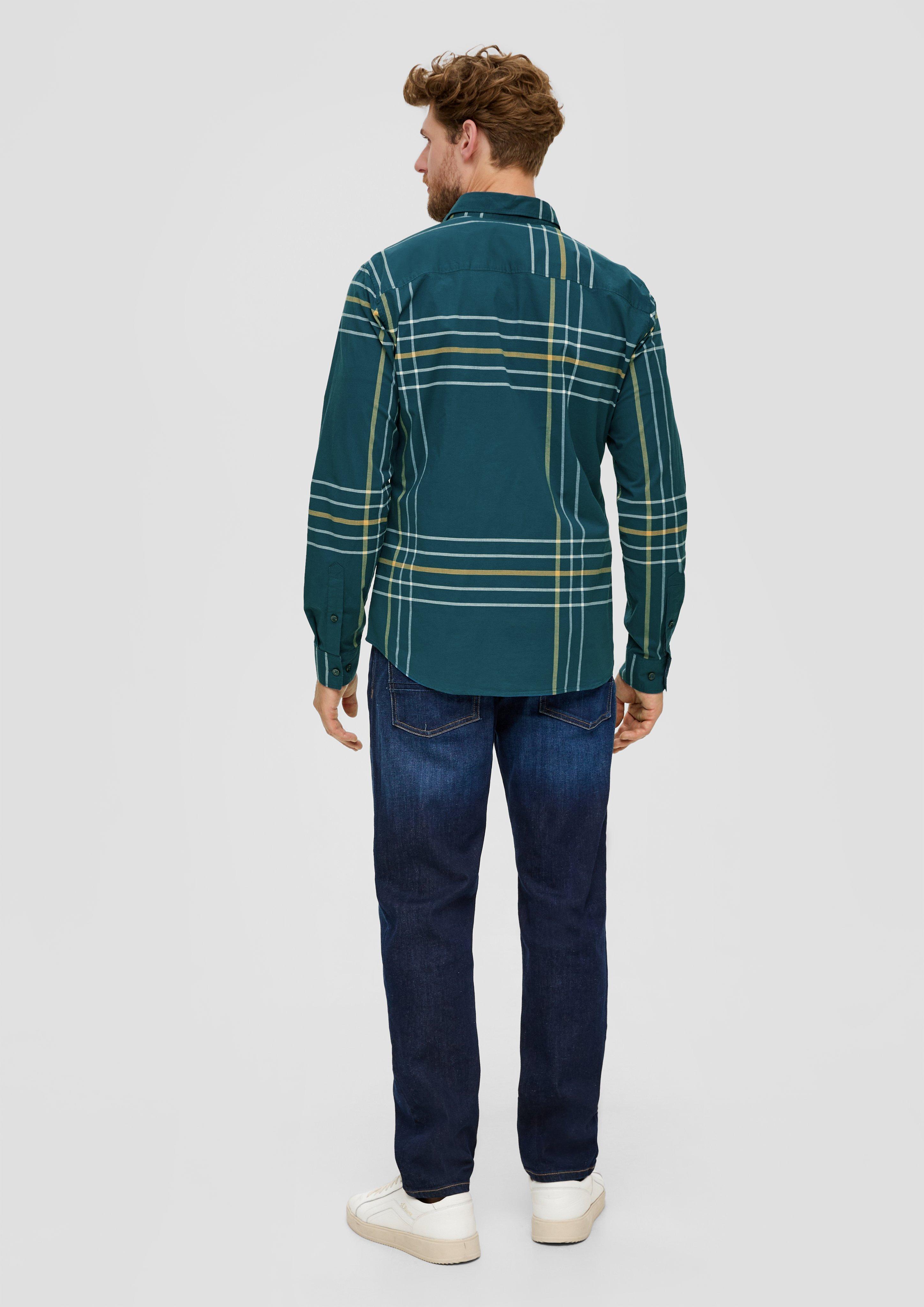 Slim: Karohemd aus Baumwollstretch  2133495-69N2