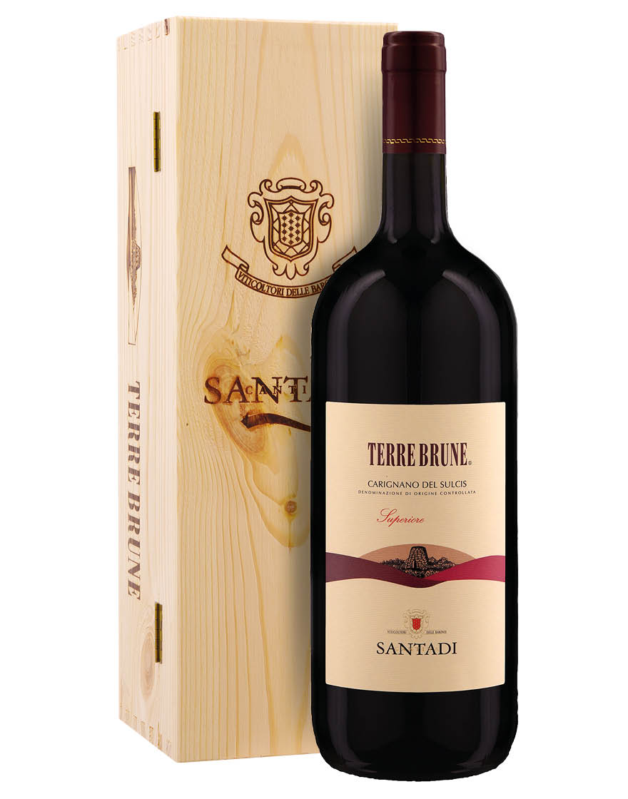 Carignano del Sulcis DOC Superiore Terre Brune 2019 Cantina di Santadi Magnum 1,5 ℓ, Caisse bois