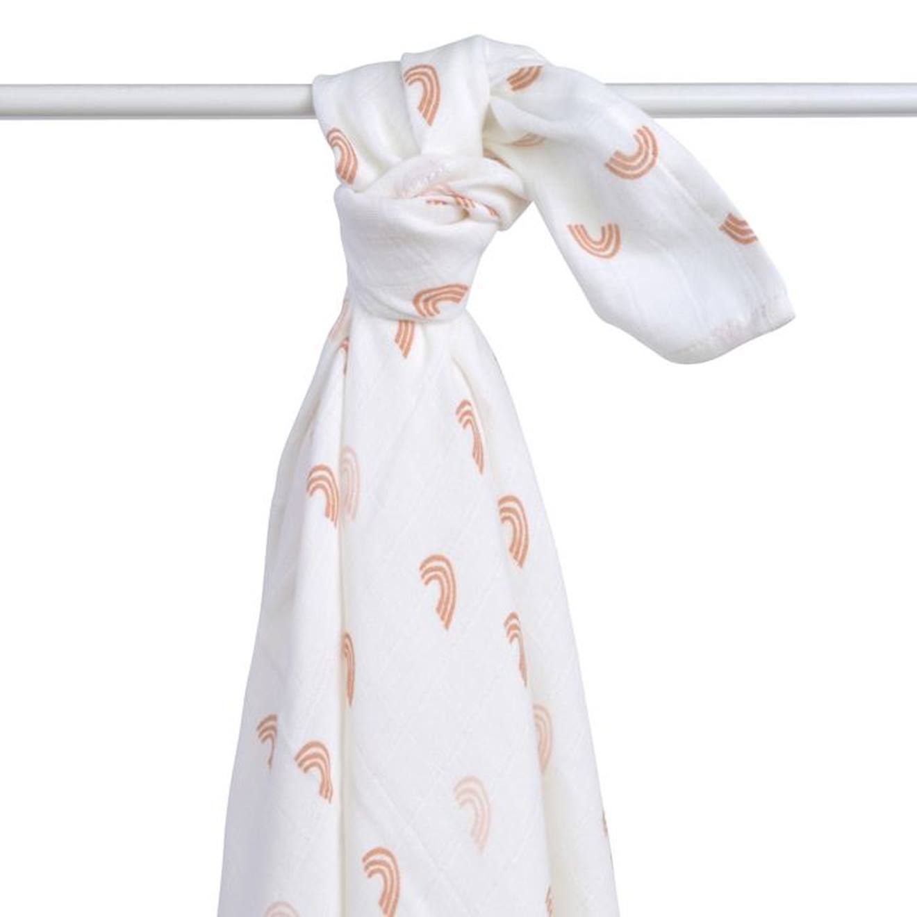 Maxi-lange en coton bio* Rainbow beige