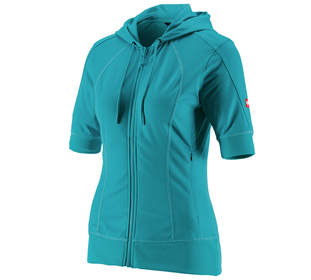 e.s. Funktions Kapuzenjacke stripe 3/4 Arm, Damen