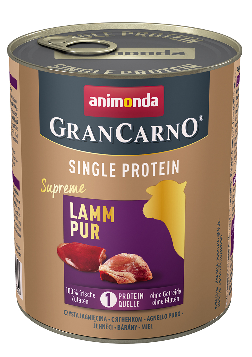 Animonda Hundenassfutter Animonda GranCarno Single Protein Supreme Lamm pur 24x800 g