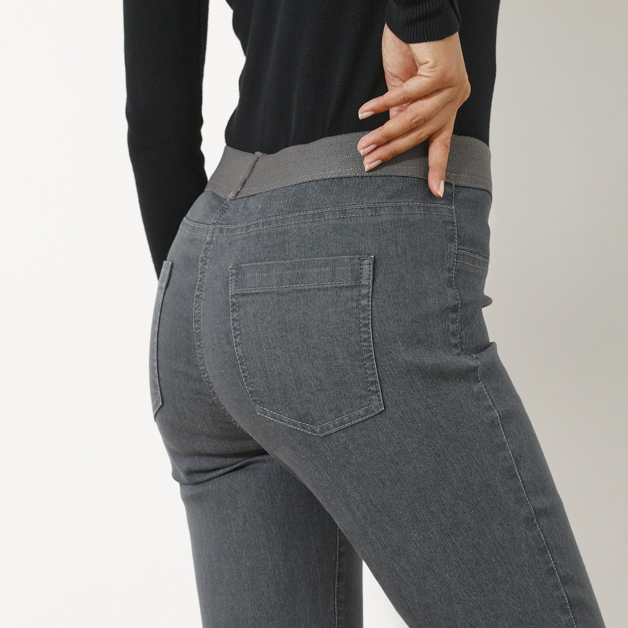 Jegging denim taille élastiquée
