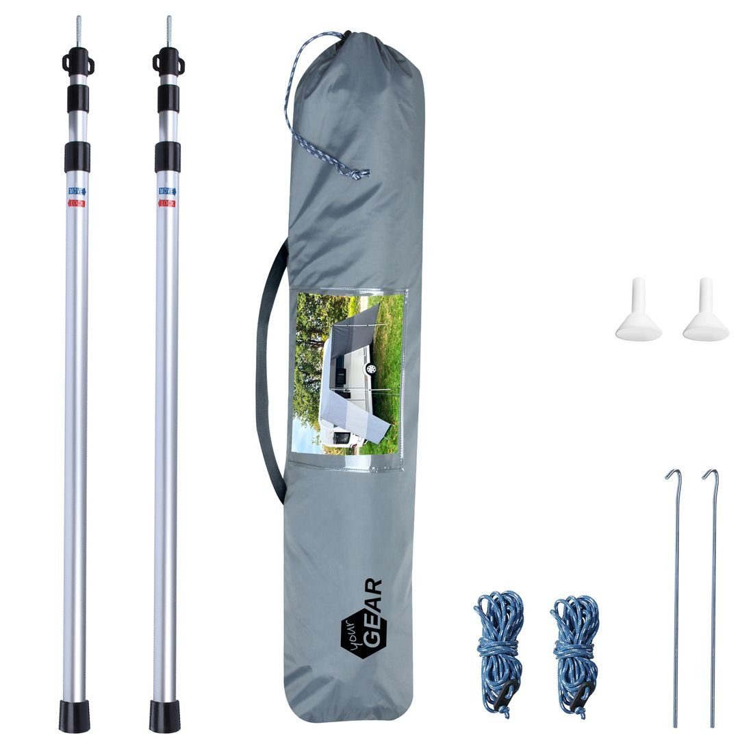 yourGEAR Vorzelt your GEAR Teramo 250 - Wohnwagen / Wohnmobil Sonnendach Tarp Vorzelt, Personen: 0