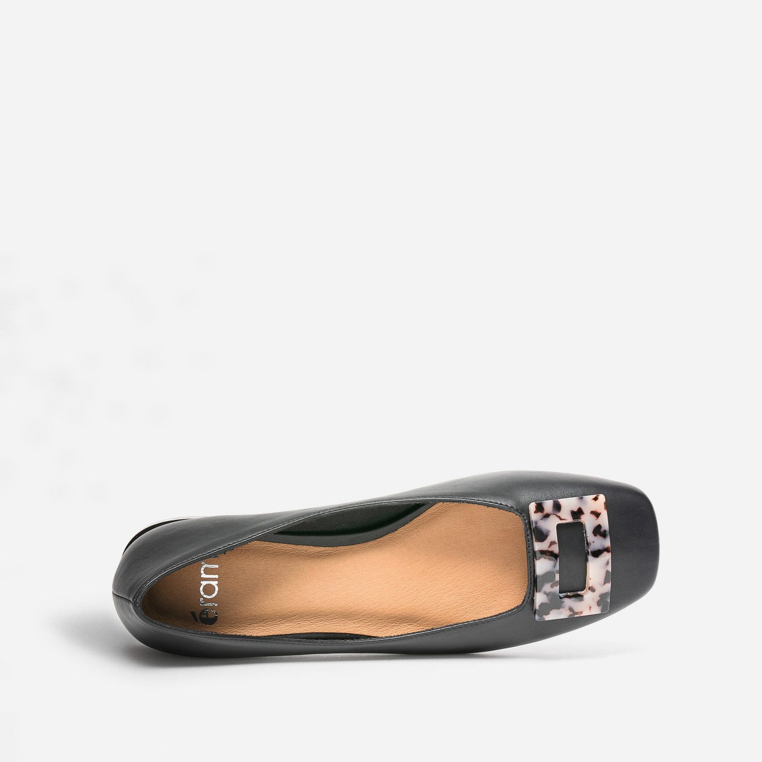 Ballerine noire avec décor écailles