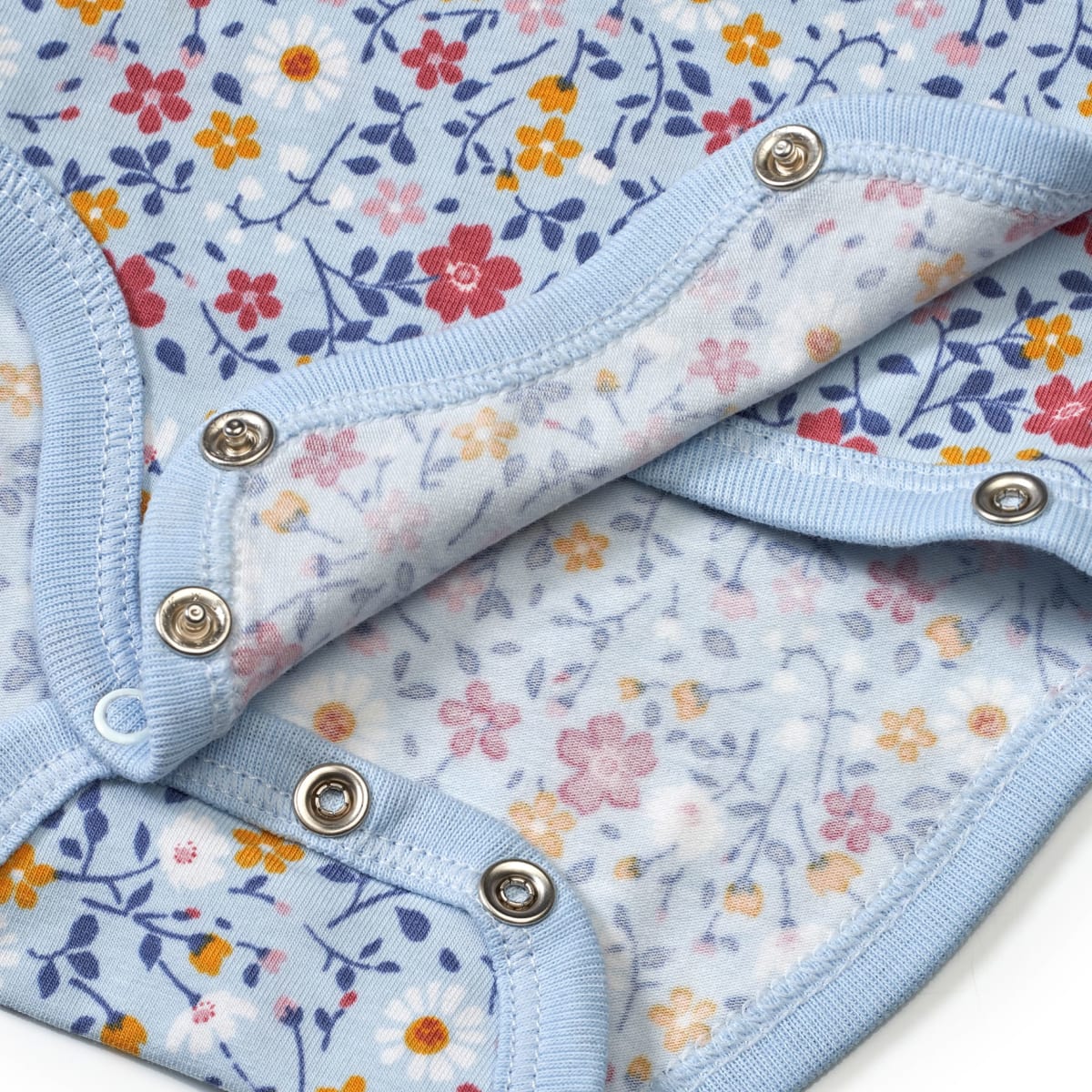 Wickelbody Pro Climate mit Blumen-Muster, blau, Gr. 62/68, 1 St