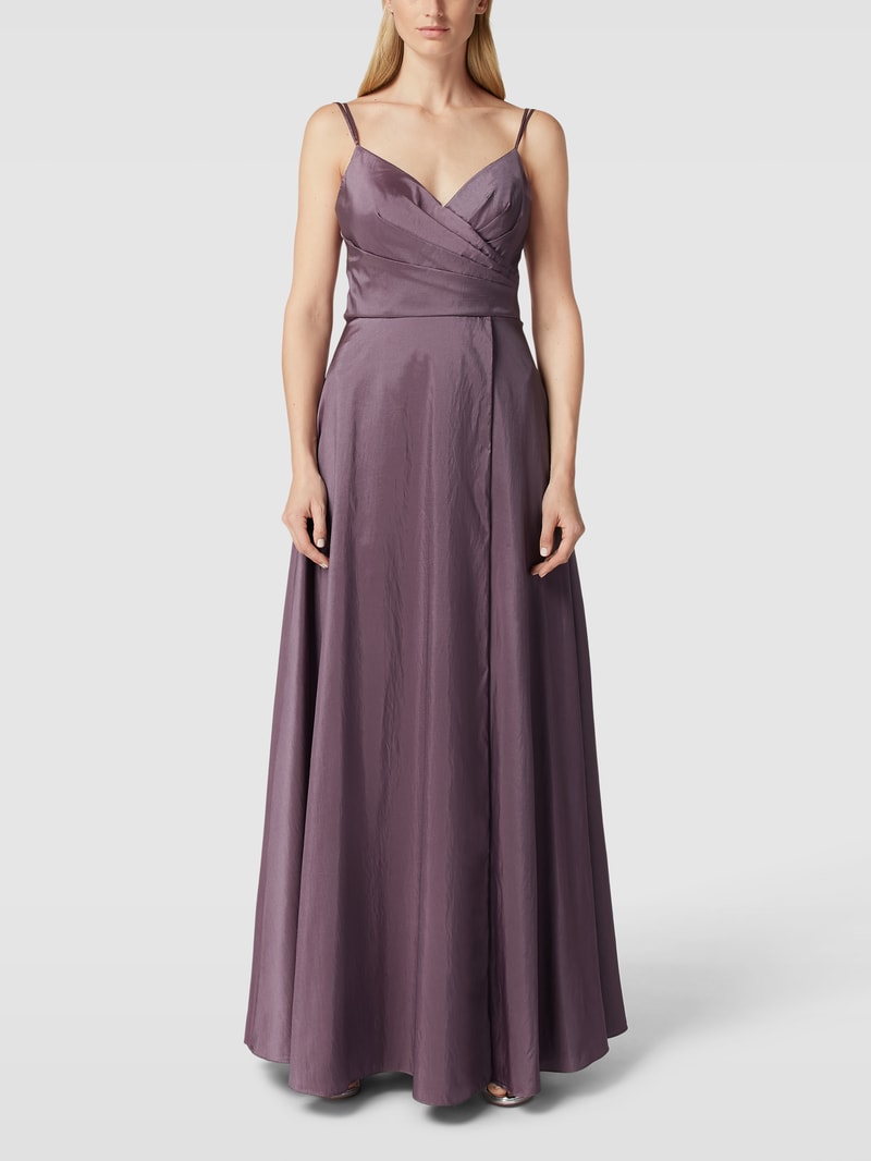 Abendkleid mit Herz-Ausschnitt in mauve