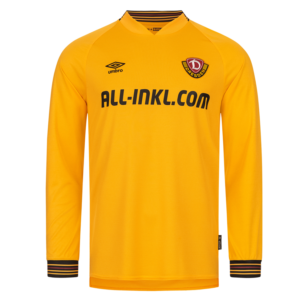 UMBRO Spielertrikot LANGARM HERREN 2022/23 HOME JERSEY gelb