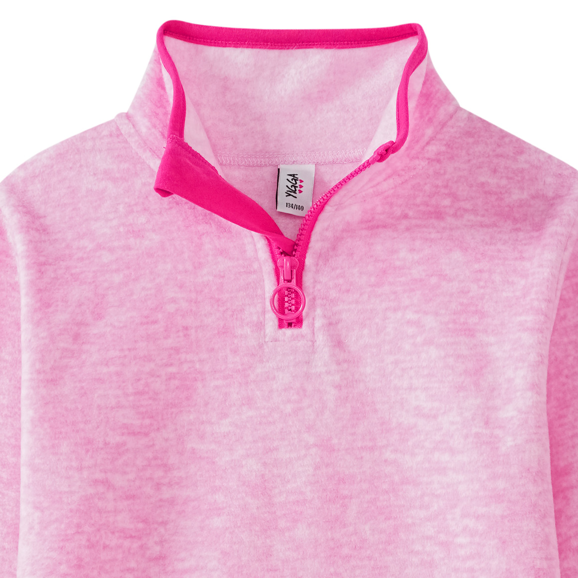 Mädchen Fleeceshirt in Melange-Optik