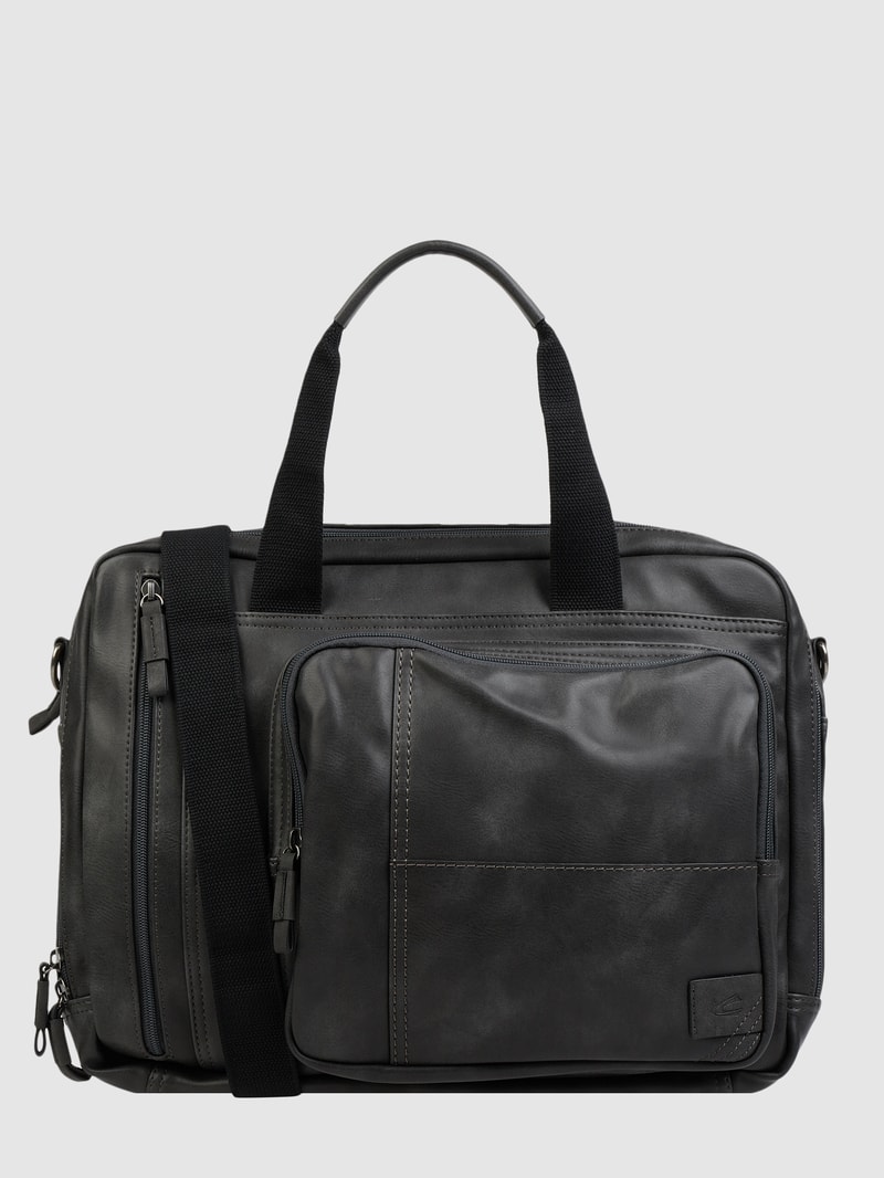 Laptoptasche mit Label-Patch in schwarz