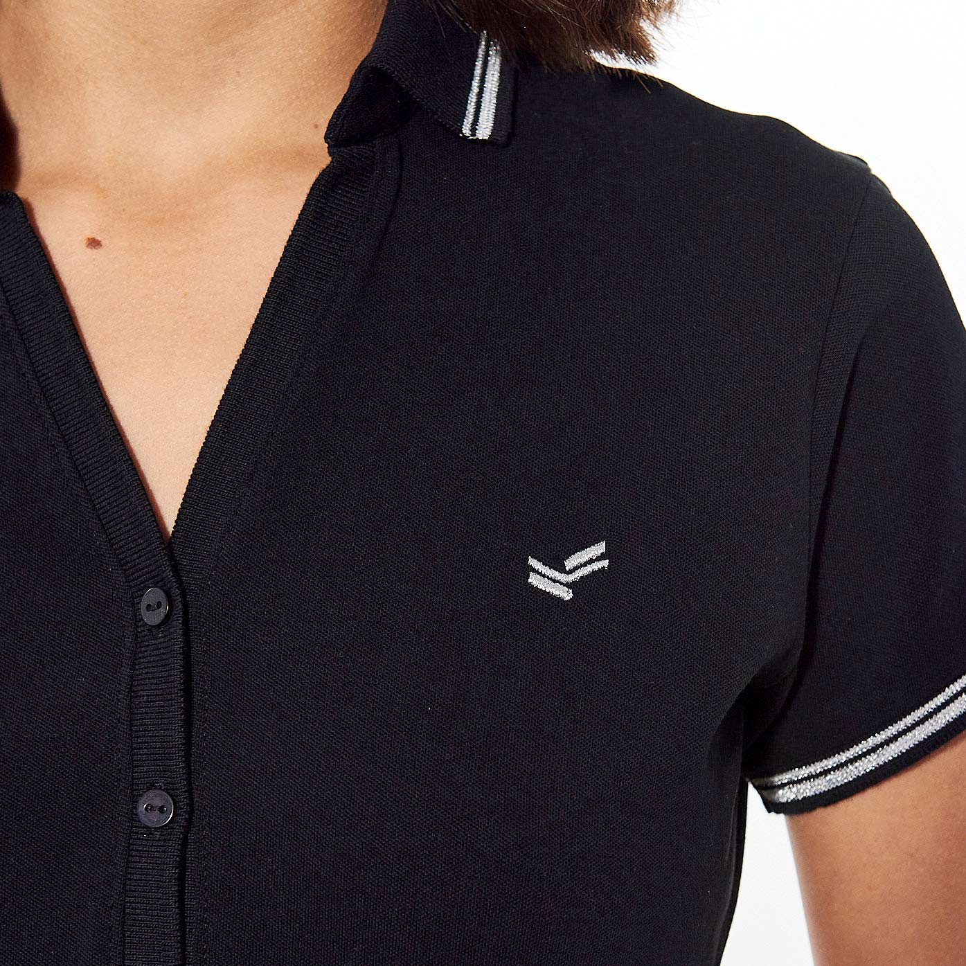 FASIC  Polo noir femme