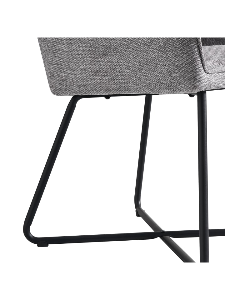 B&D Home 2er-Set: Esszimmerstuhl BREIGHT in Grau - (B)56 x (H)83 x (T)59 cm günstig kaufen onesize