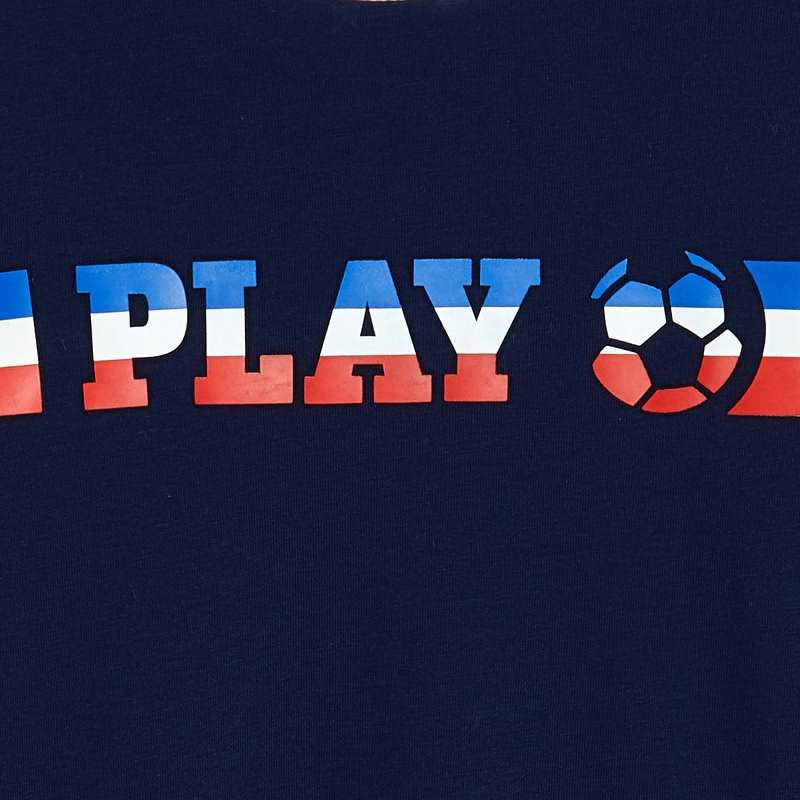 T-shirt manches longues foot bleu garçon
