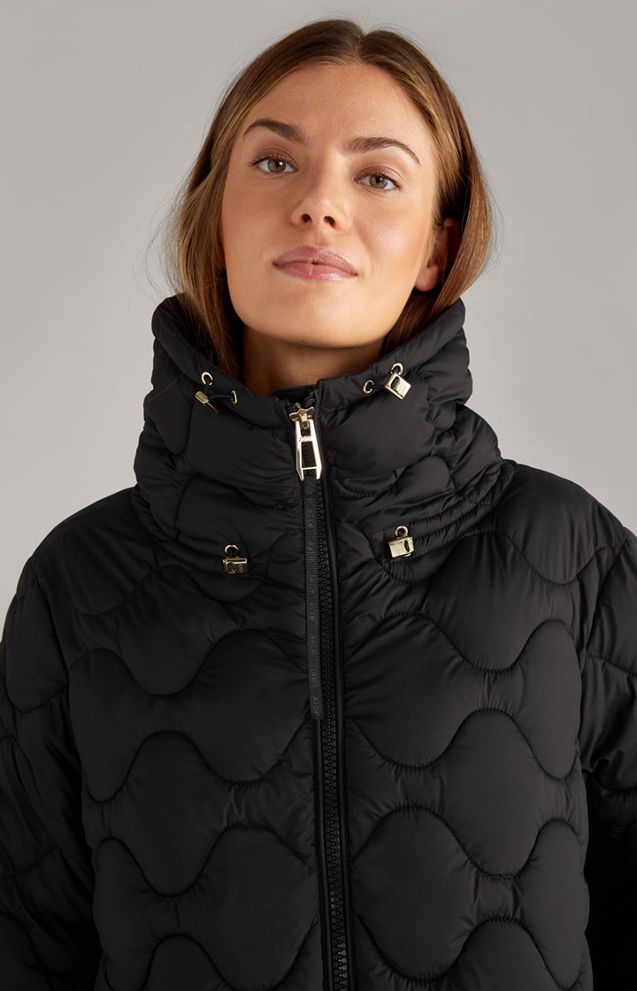 Oversized-Steppjacke in Schwarz