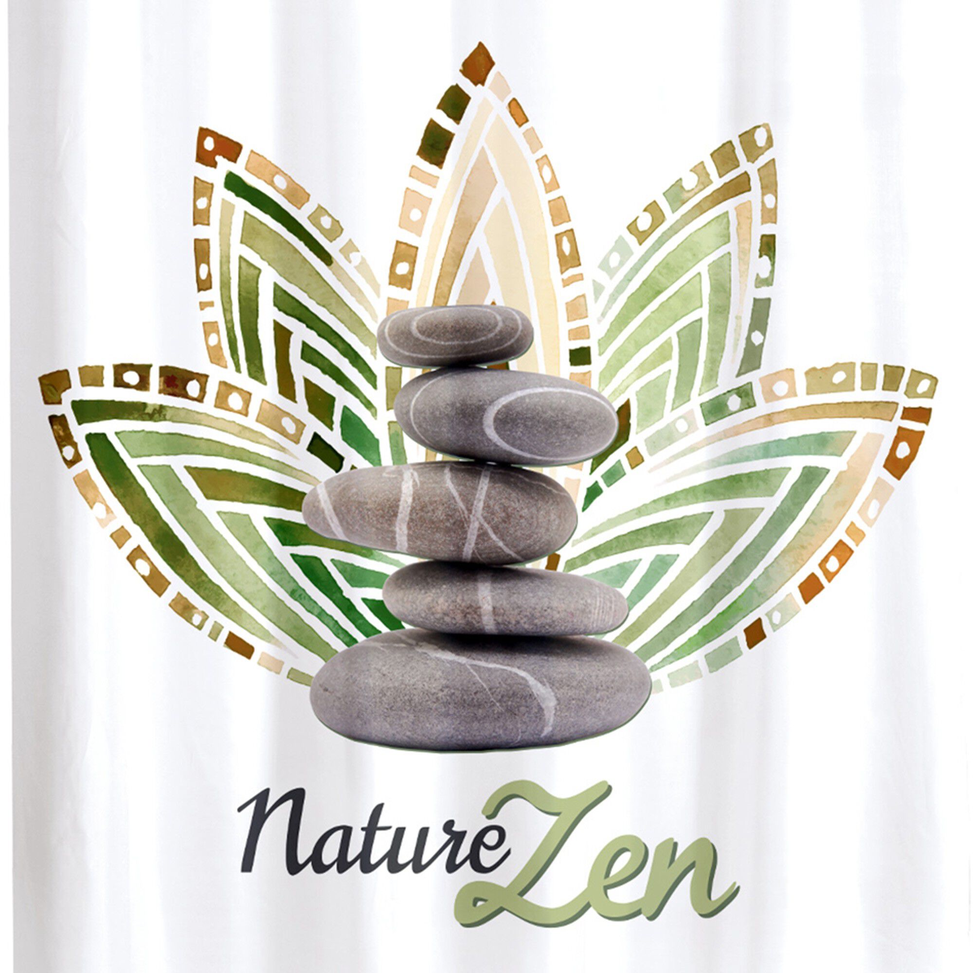 Rideau de douche imprimé Zen Forest